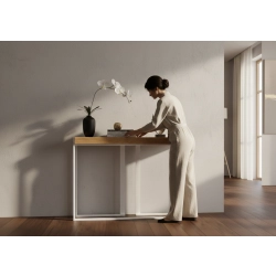 KONSOLA - REGAŁA Z DREWNA LITEGO DĄB OLCHA JESION SKD-380